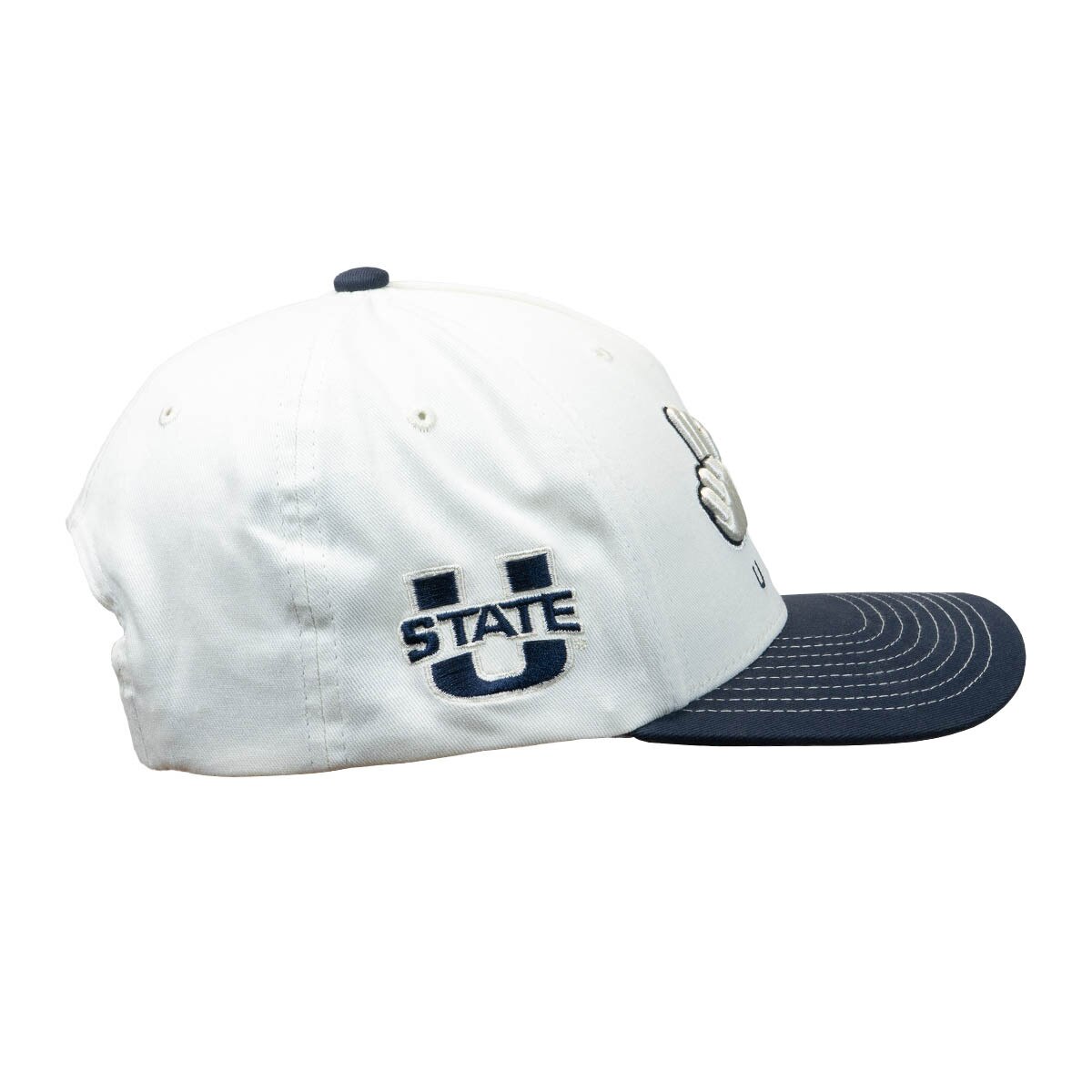 USU American Sign Language Adjustable Cap in cream and navy